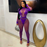 Load image into Gallery viewer, Rozay charm jumpsuit (Purple)