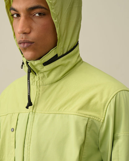 Cp Company Gd Shell Mixed Jacket In White Pear Green