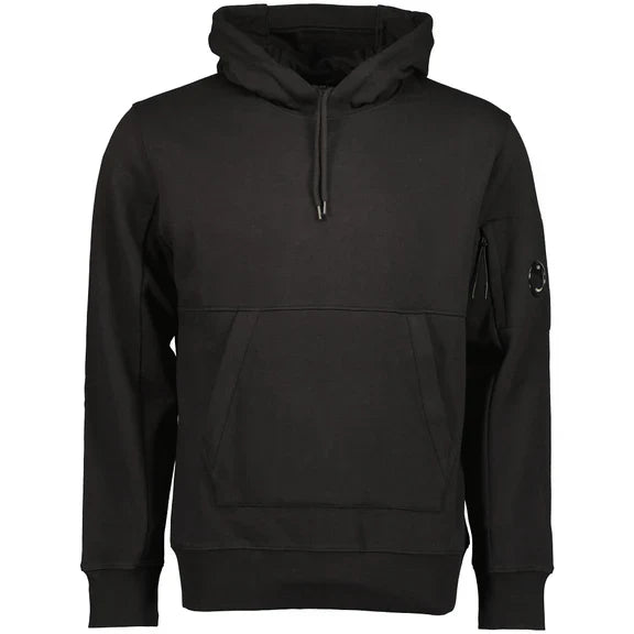 Cp Company 16cm Diagonal Raised Lens Overhead Hoodie In Black
