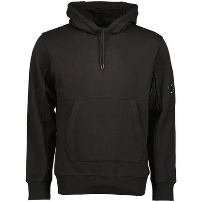 Cp Company 16cm Diagonal Raised Lens Overhead Hoodie In Black