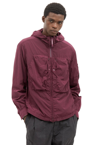 Cp Company Loose Fit 156A Chrome-R Hooded Lens Overshirt In Potent Purple
