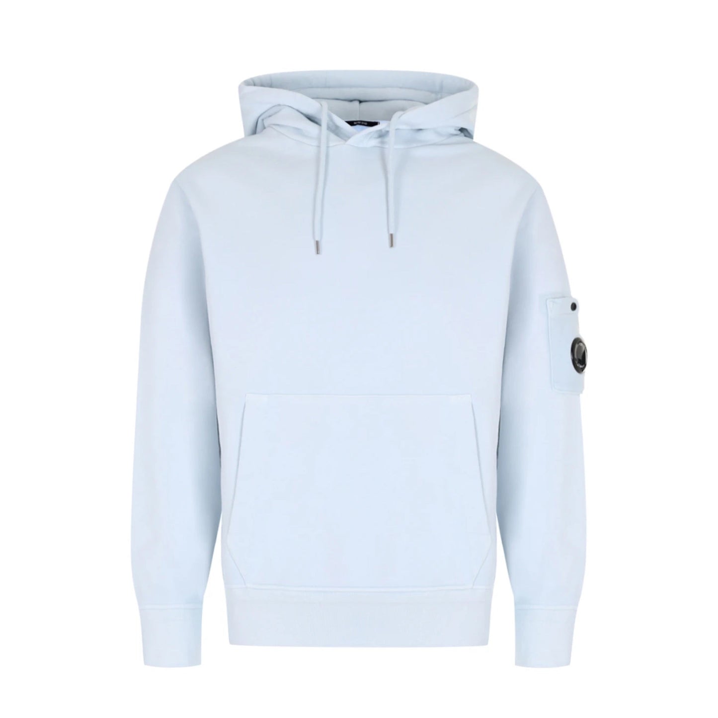 Cp Company 099A Brushed Emerised Resist Dyed Lens Hoodie In Starlight Blue