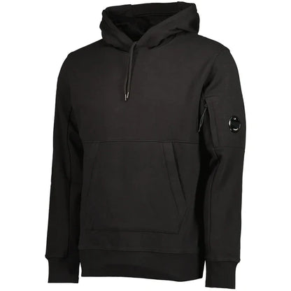 Cp Company 16cm Diagonal Raised Lens Overhead Hoodie In Black