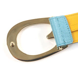 Load image into Gallery viewer, Gucci Memorable Buckle g Logo Bicolor Leather Belt Yellow Blue