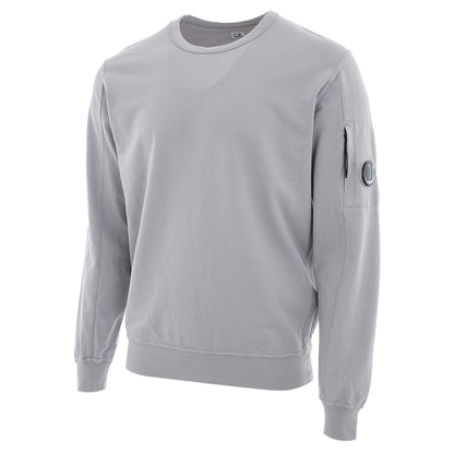 Cp Company 16Cm Light Fleece Lens Sweatshirt In Drizzle Grey