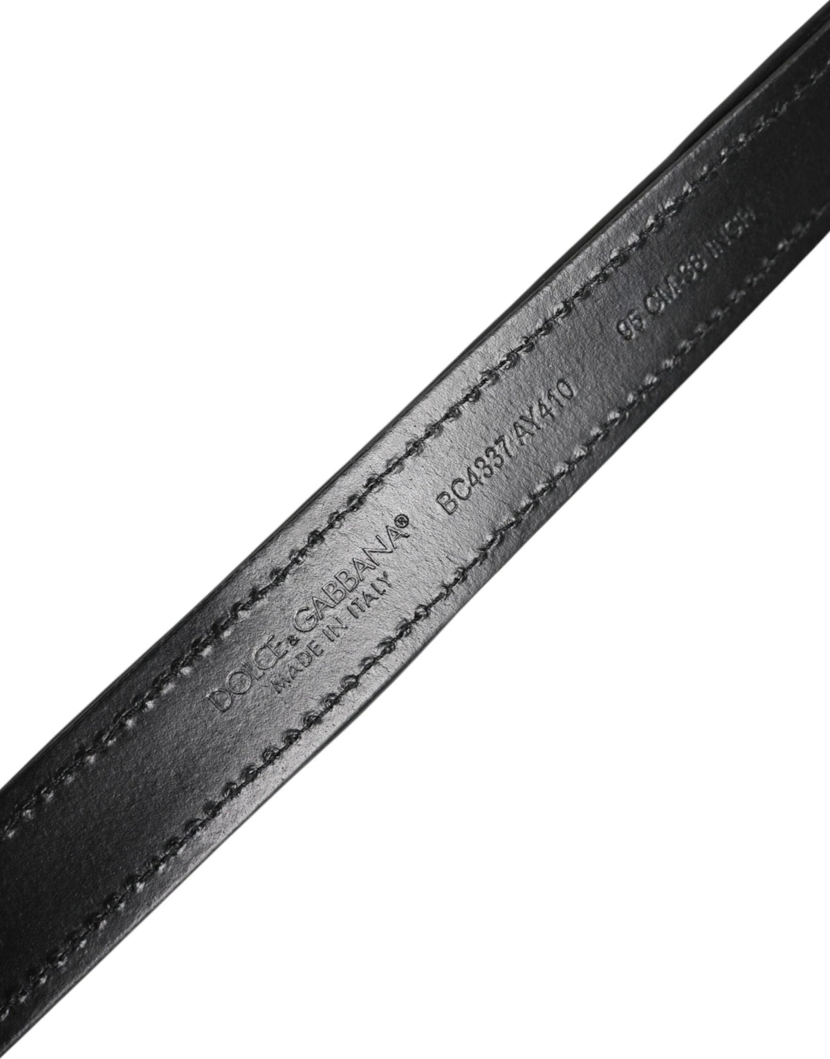 Dolce & Gabbana Black Sequin Embellished Metal Buckle Belt