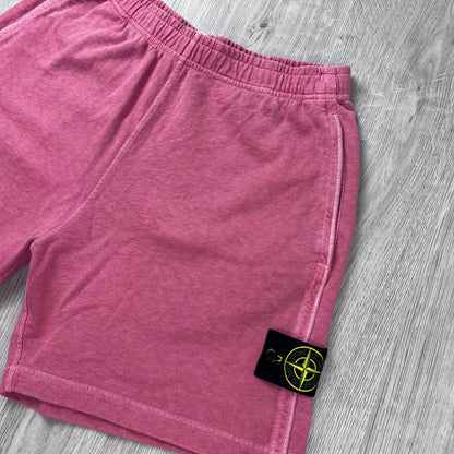 Stone Island Dyed Jersey Shorts - Oleander