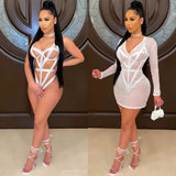Load image into Gallery viewer, Zika mesh cover dress (White)