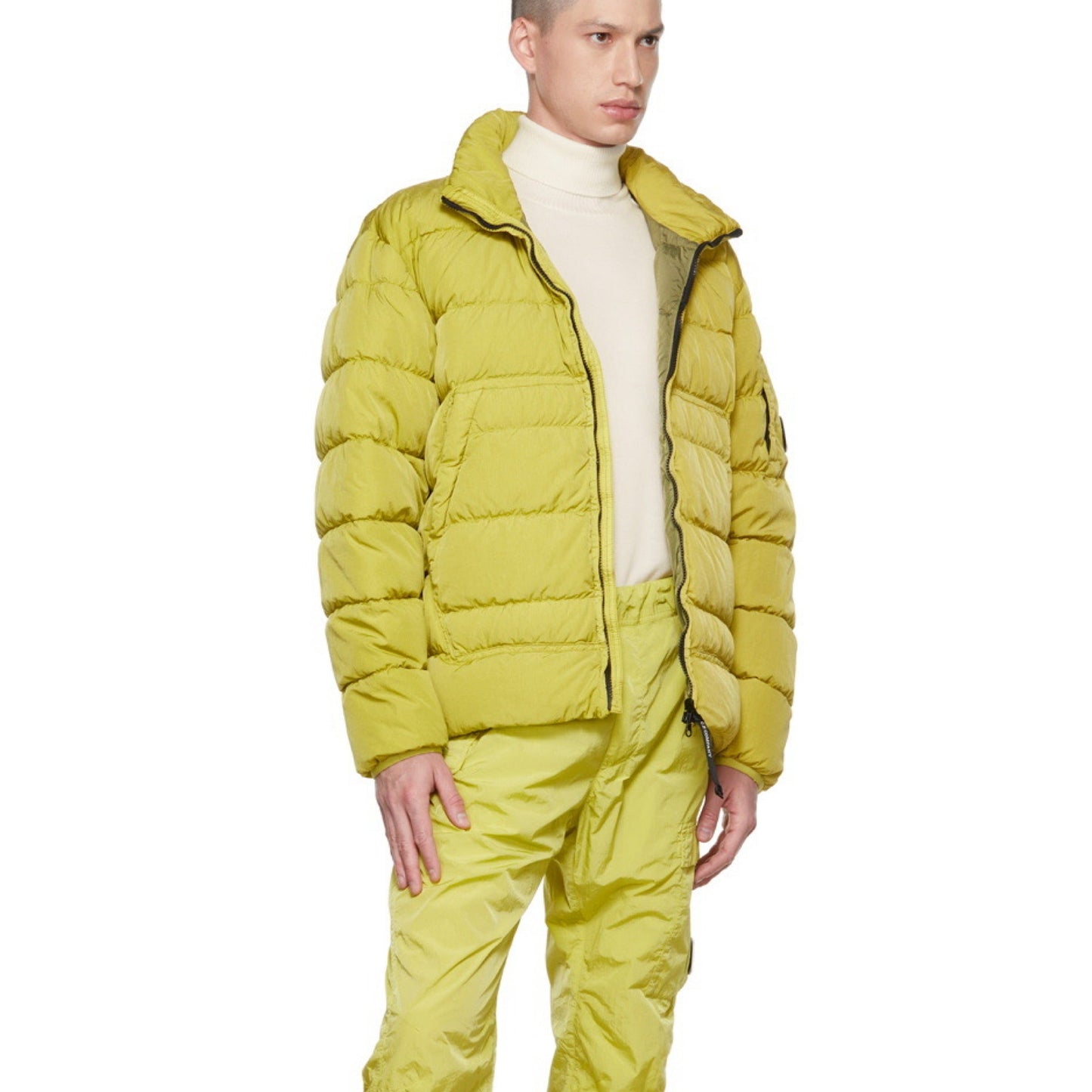 Cp Company 028A Down Jacket In Golden Palm