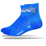Load image into Gallery viewer, DeFeet Aireator 2.5'' Socks Attack Blue M Pair