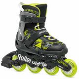 Load image into Gallery viewer, Rollerblade Microblade SL Black Lime Kids Skates