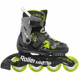 Load image into Gallery viewer, Rollerblade Microblade SL Black Lime Kids Skates