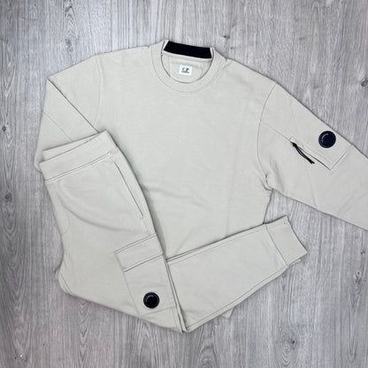 CP Company Raised Fleece Tracksuit - Silver Birch