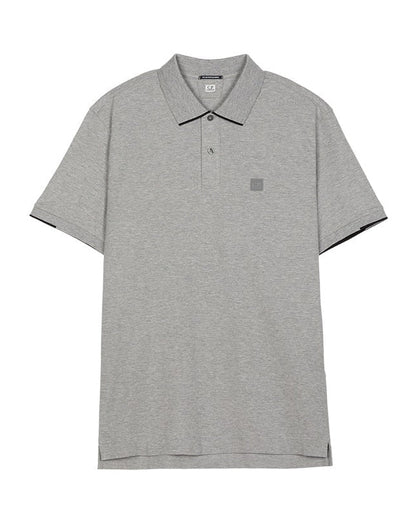 Cp Company 001A Metropolis Stretch Piquet Polo Shirt In Graphite