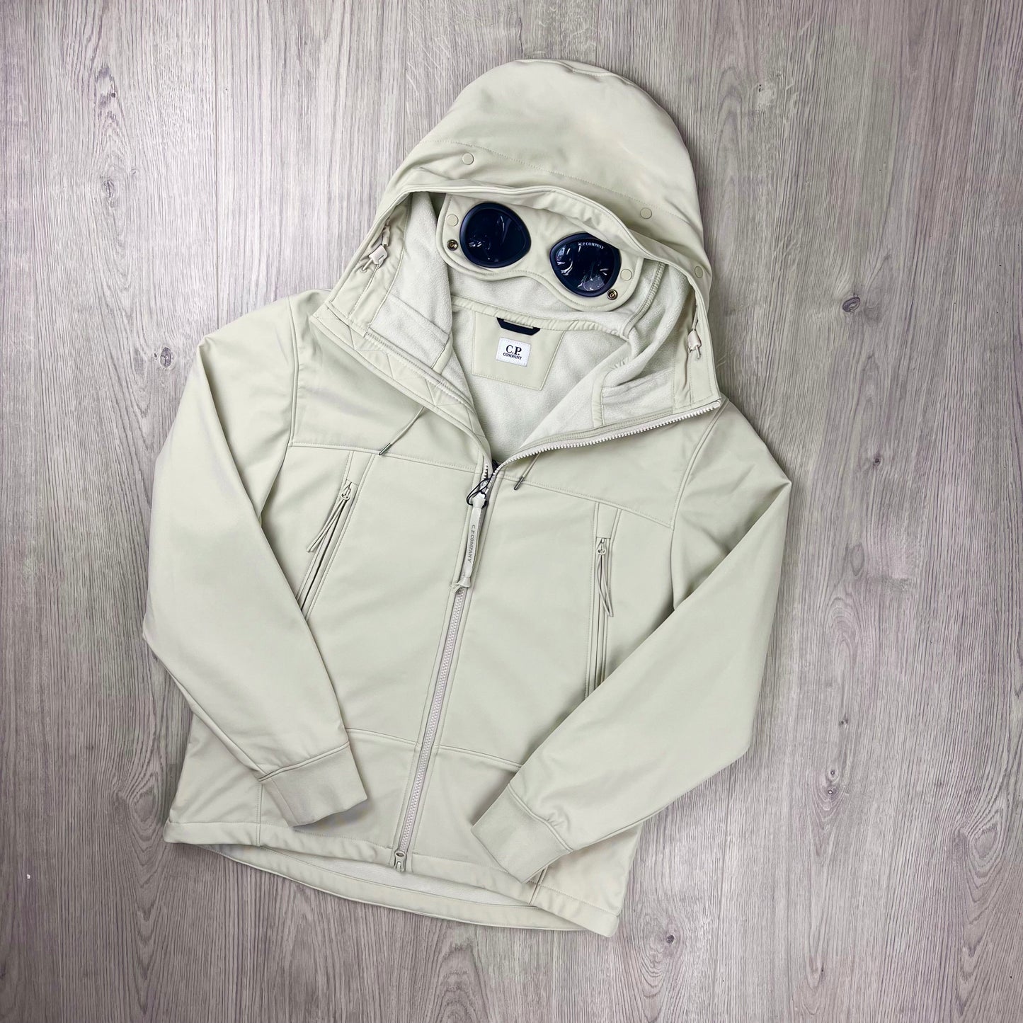 CP Company Shell Goggle Jacket - Silver Birch