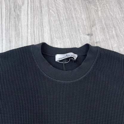 Stone Island Waffle Sweatshirt - Black