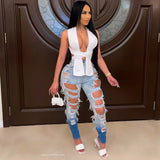 Load image into Gallery viewer, Stella distressed  jeans (Ombré)