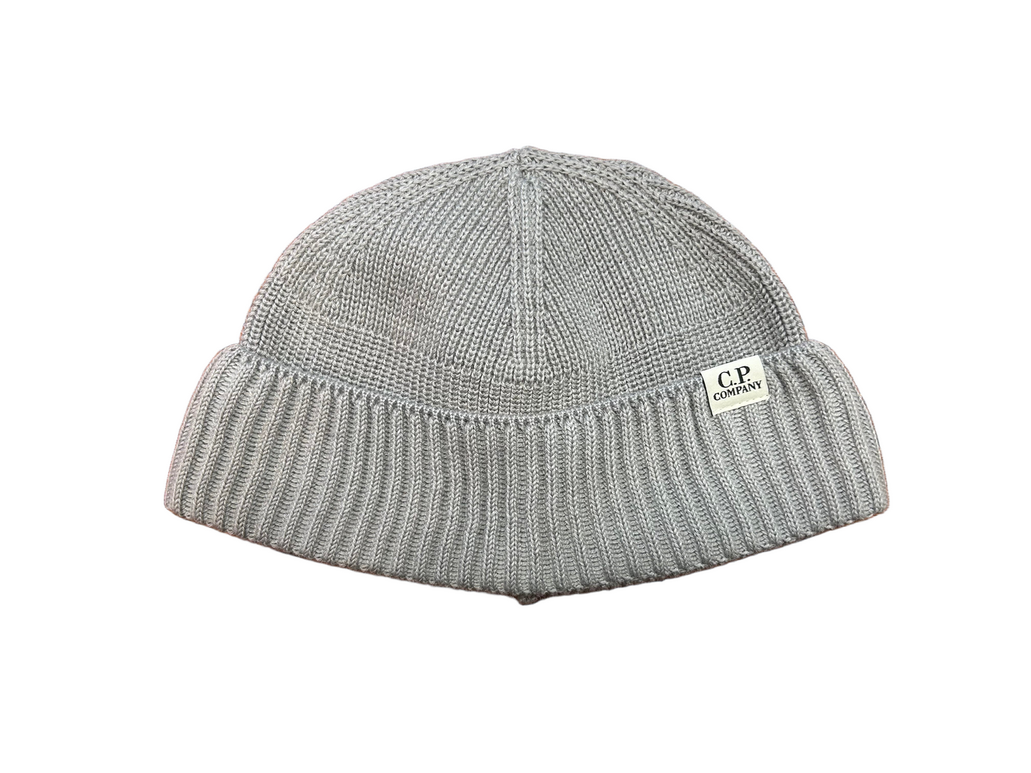Cp Company Fisherman Beanie In Grey