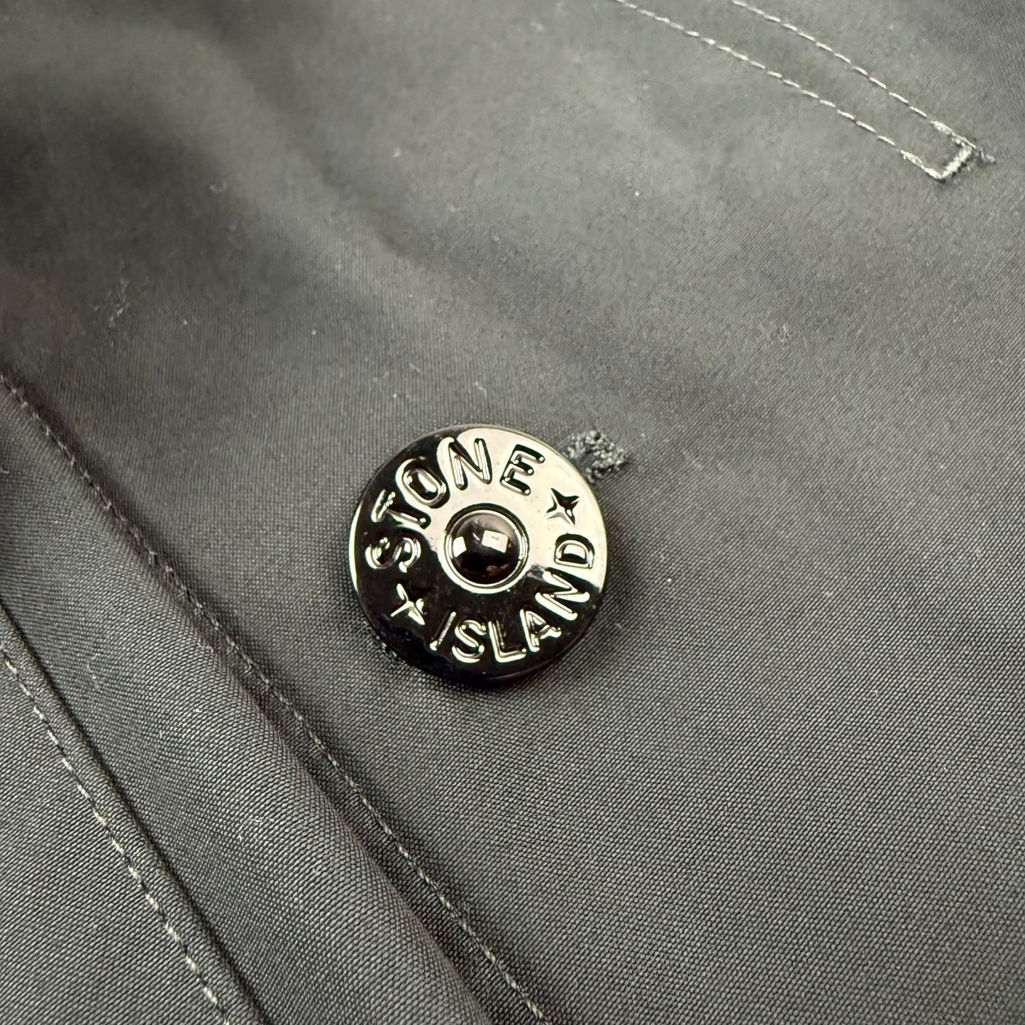 Stone Island Ghost Canvas Pea Coat - Black