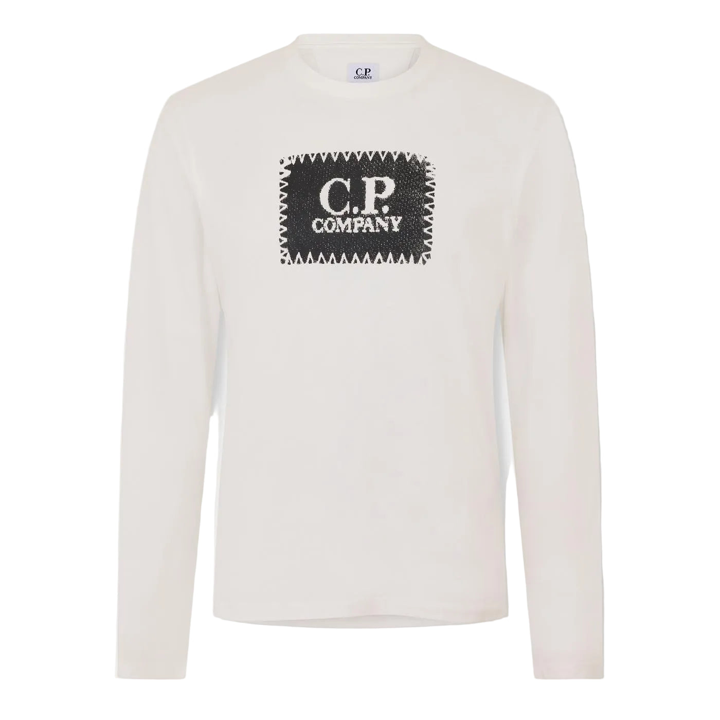 Cp Company 169A Long Sleeve Stamp T-Shirt In White