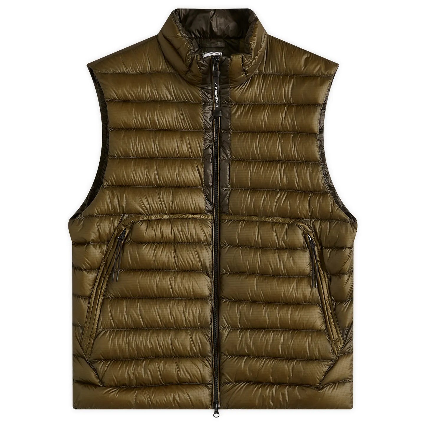Cp Company 201A D.D Shell Lens Down Gilet In Ivy Green
