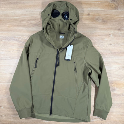 C.P. Company Shell-R Goggle Jacket in Elmwood Green