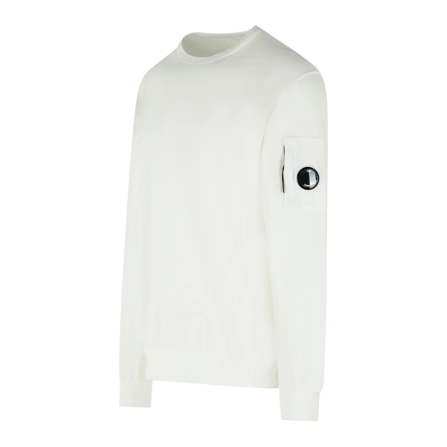 Cp Company 019A Light Fleece Lens Sweatshirt In White
