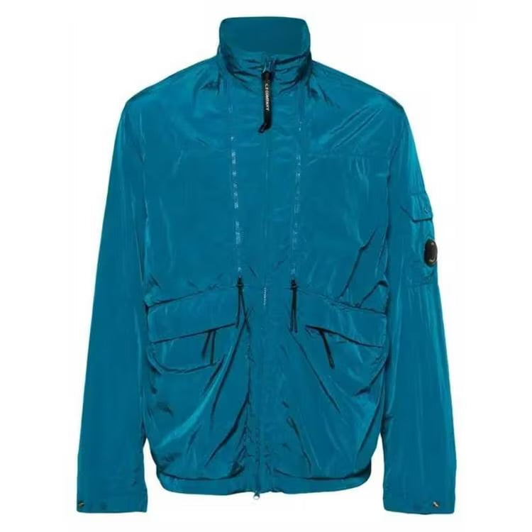 Cp Company Chrome-R Utility Lens Jacket In Ink Blue