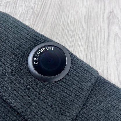 CP Company Chenille Knit Polo - Black