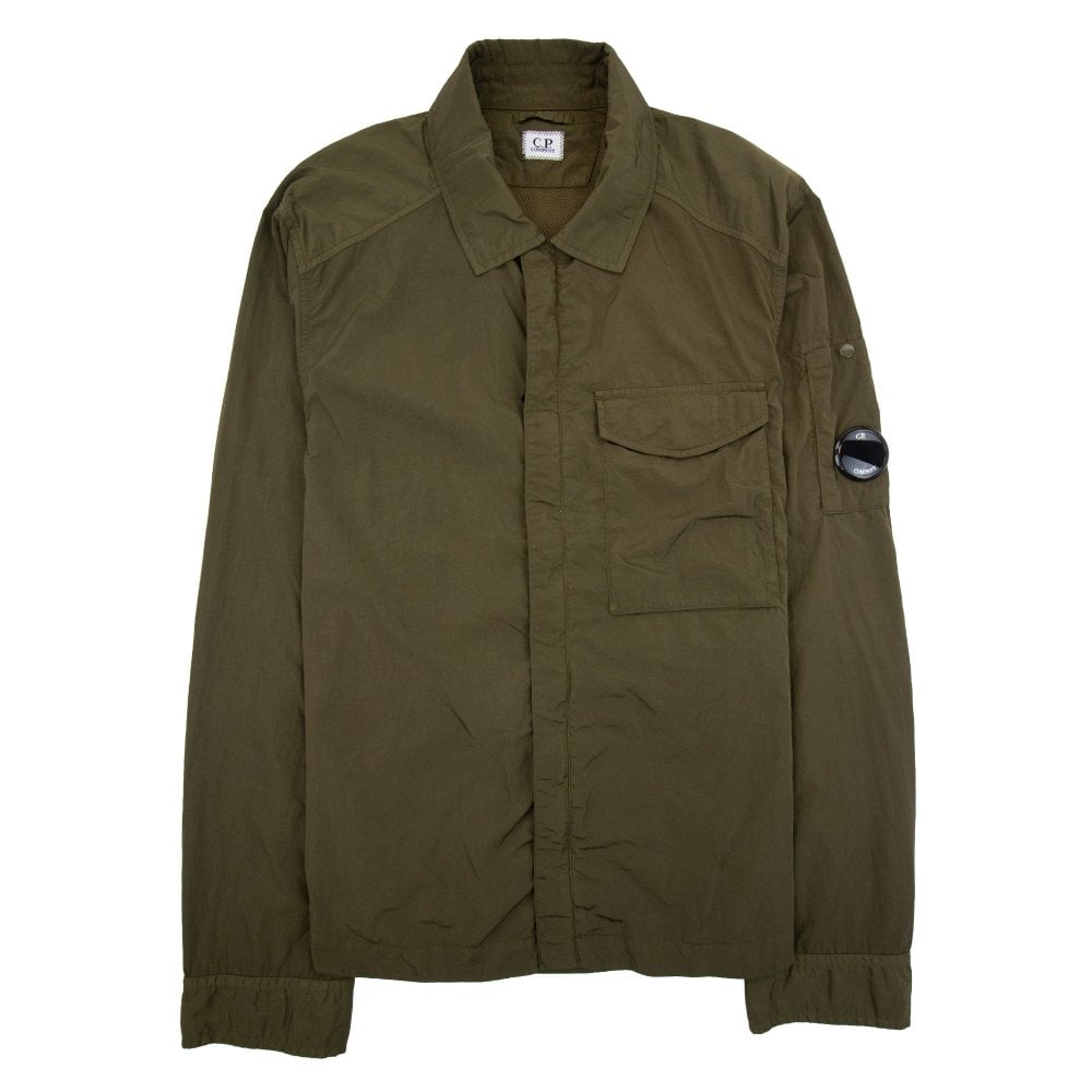 Cp Company Chrome-R Pocket Overshirt in Ivy Green