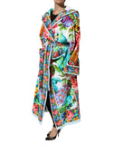 Load image into Gallery viewer, Dolce &amp; Gabbana Multicolor Floral Print Belted Bathrobe Coat Jacket
