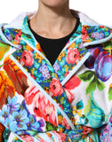 Load image into Gallery viewer, Dolce &amp; Gabbana Multicolor Floral Print Belted Bathrobe Coat Jacket