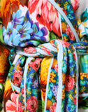 Load image into Gallery viewer, Dolce &amp; Gabbana Multicolor Floral Print Belted Bathrobe Coat Jacket