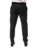 Load image into Gallery viewer, Dolce &amp; Gabbana Black Cotton Mid Waist Dress Trouser Pants