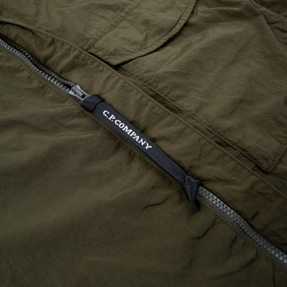 Cp Company Chrome-R Pocket Overshirt in Ivy Green
