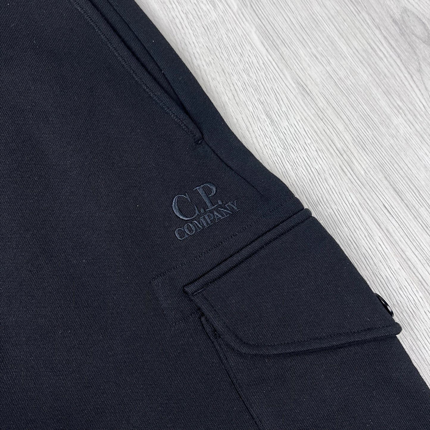 CP Company Raised Fleece Jersey Shorts - Black