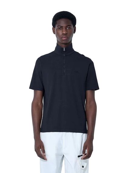 Cp Company 291A Half Zip Polo Shirt In Navy