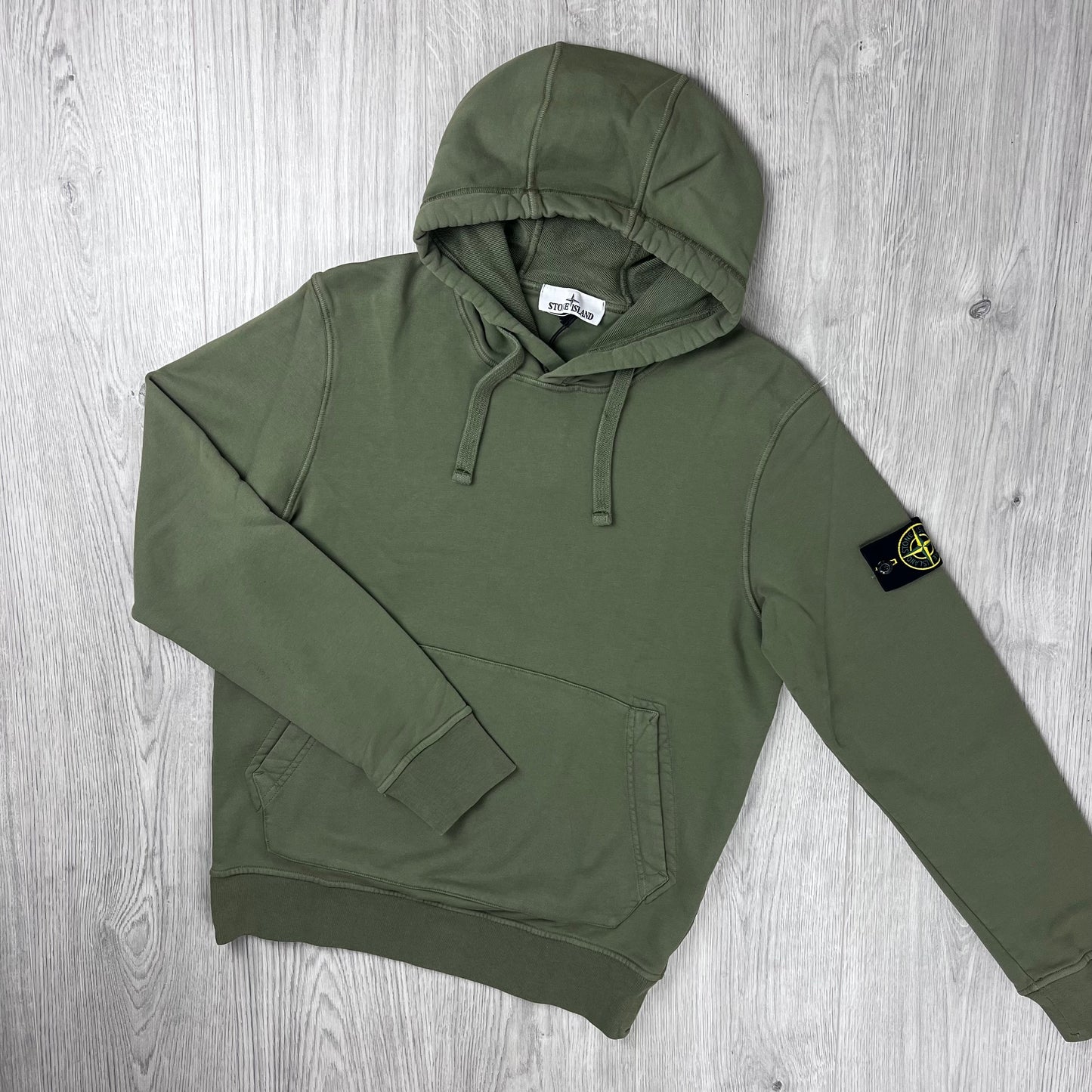 Stone Island Dyed Hoodie - Military