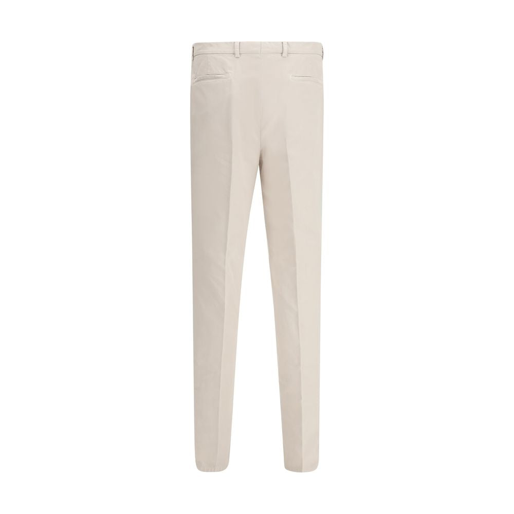 Brunello Cucinelli Beige Cotton Casual Pants