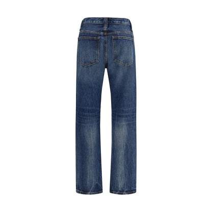 Khaite Blue Cotton High-Waisted Jean