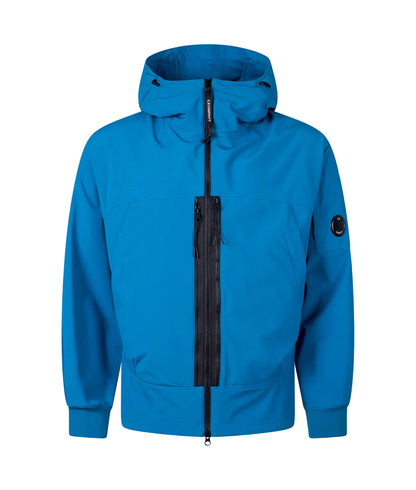 Cp Company Shell-R Hooded Lens Jacket In Ink Blue
