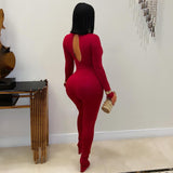 Load image into Gallery viewer, Loure ruched jumpsuit (Wine)
