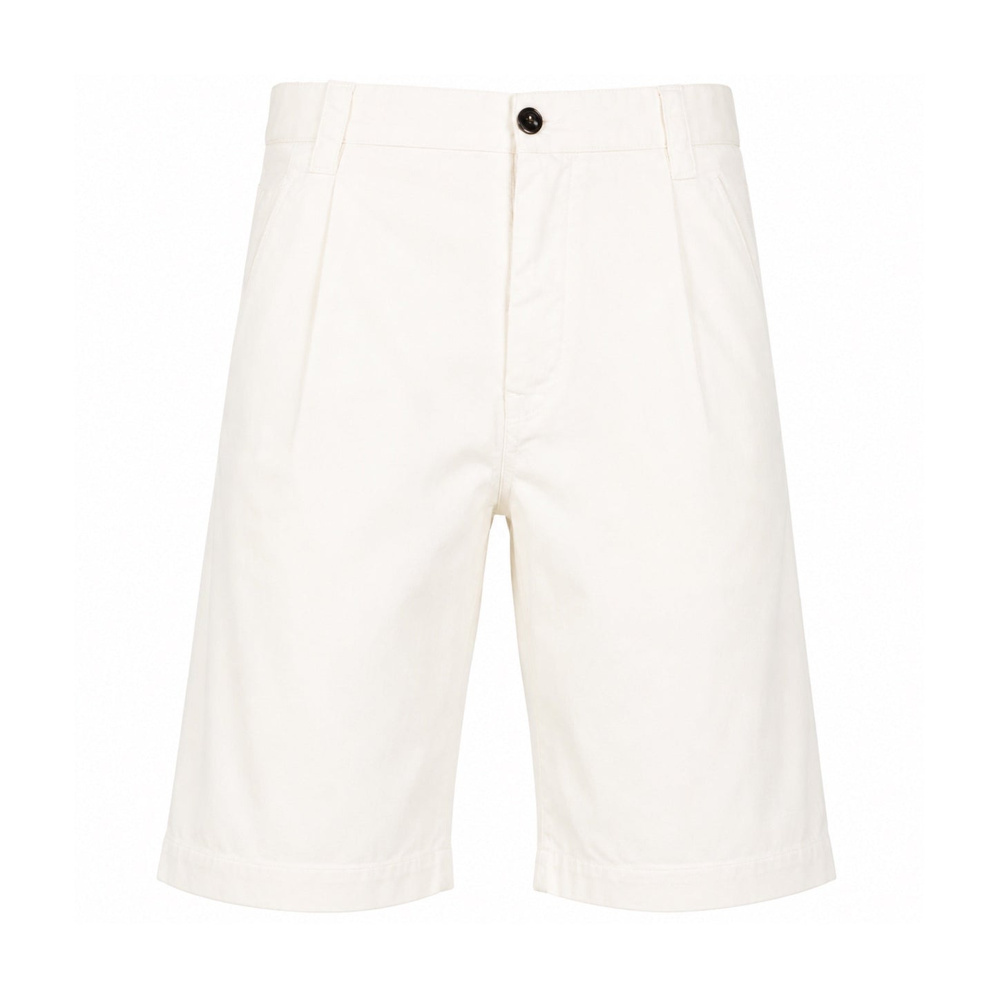Cp Company 277A Gabardine Bermuda Pocket Patch Logo Shorts In White With Certilogo