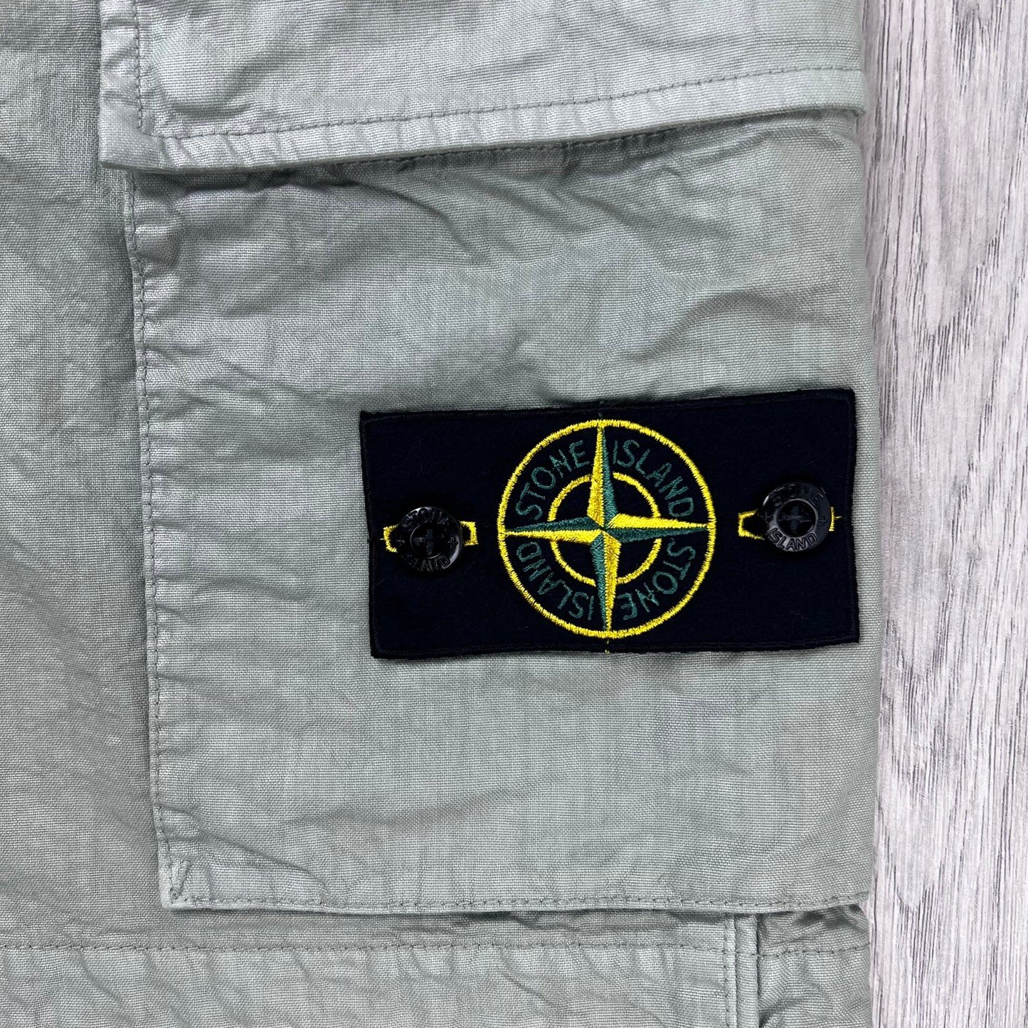 Stone Island 'Panama' Cargo Shorts - Sage