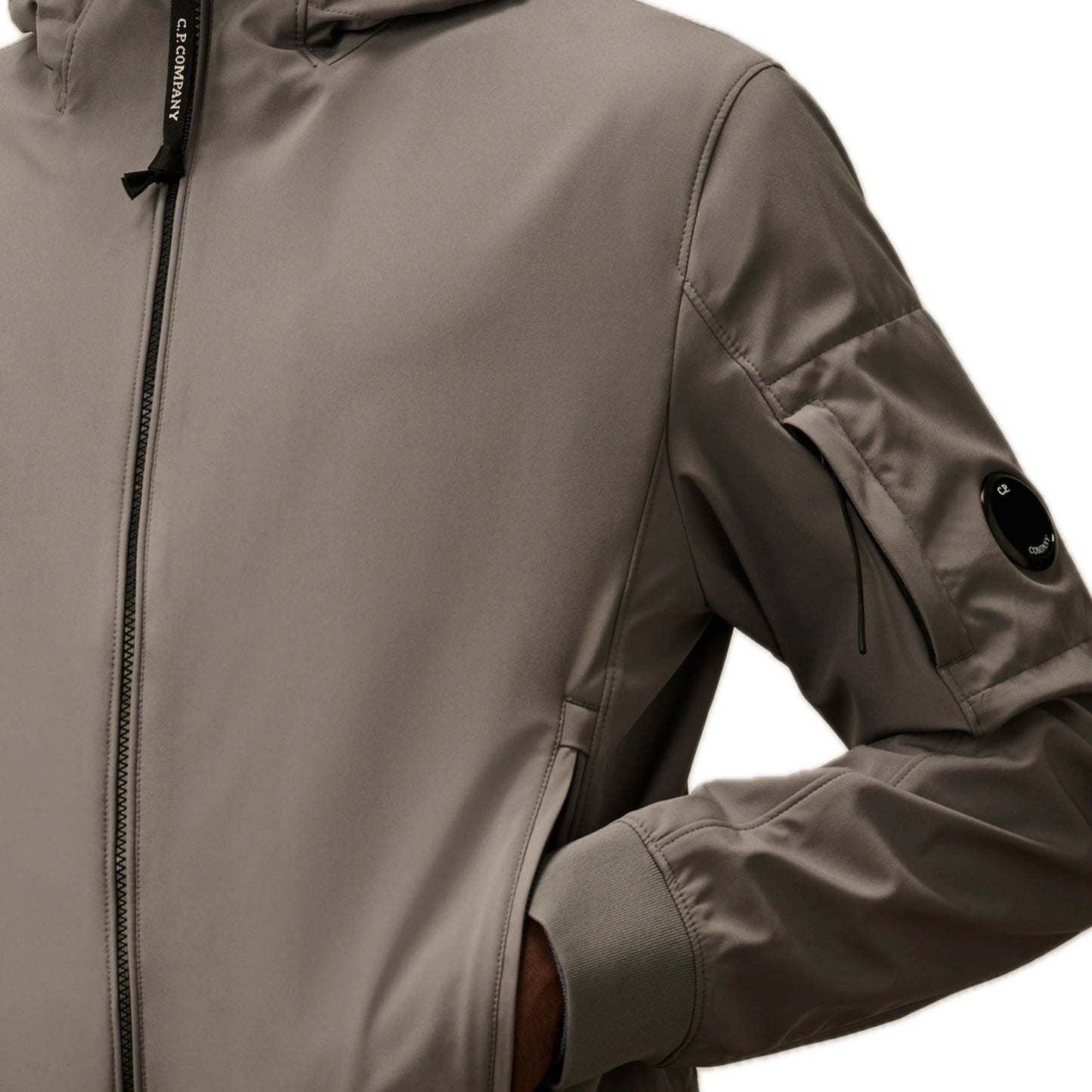 Cp Company 002A Shell-R Lens Jacket In Smoked Pearl with Certilogo