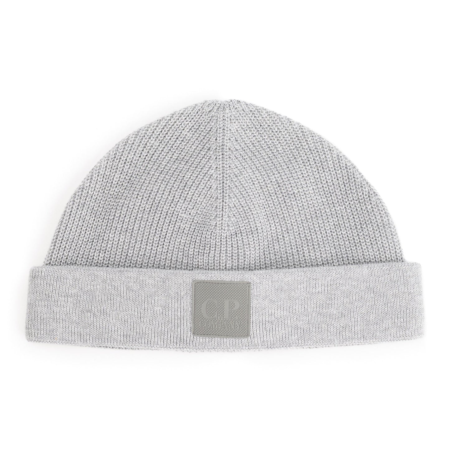 Cp Company Metropolis Series Logo Beanie In Grey M93