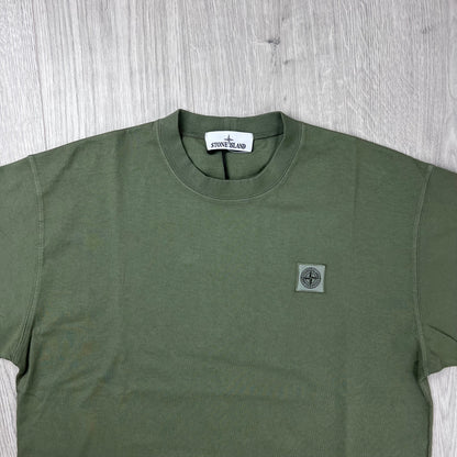 Stone Island Combed Organic Patch T-Shirt - Military