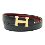 Load image into Gallery viewer, Hermes Belt Reversible Navy Red Leather
