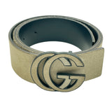Load image into Gallery viewer, Gucci GG Logo Suede Leather Belt Light Beige Size 75
