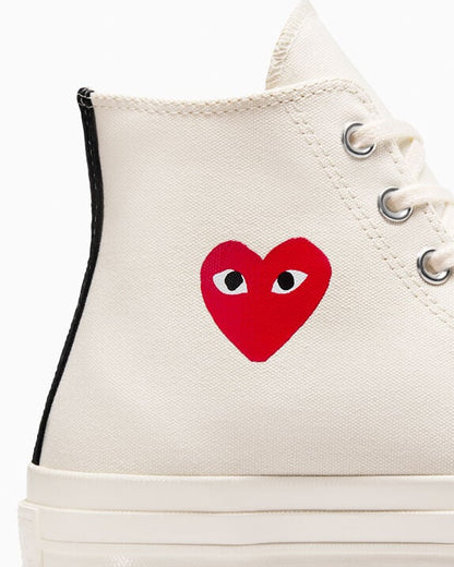 Converse X Comme des Garçons PLAY Chuck 70 OG Single Heart High Top